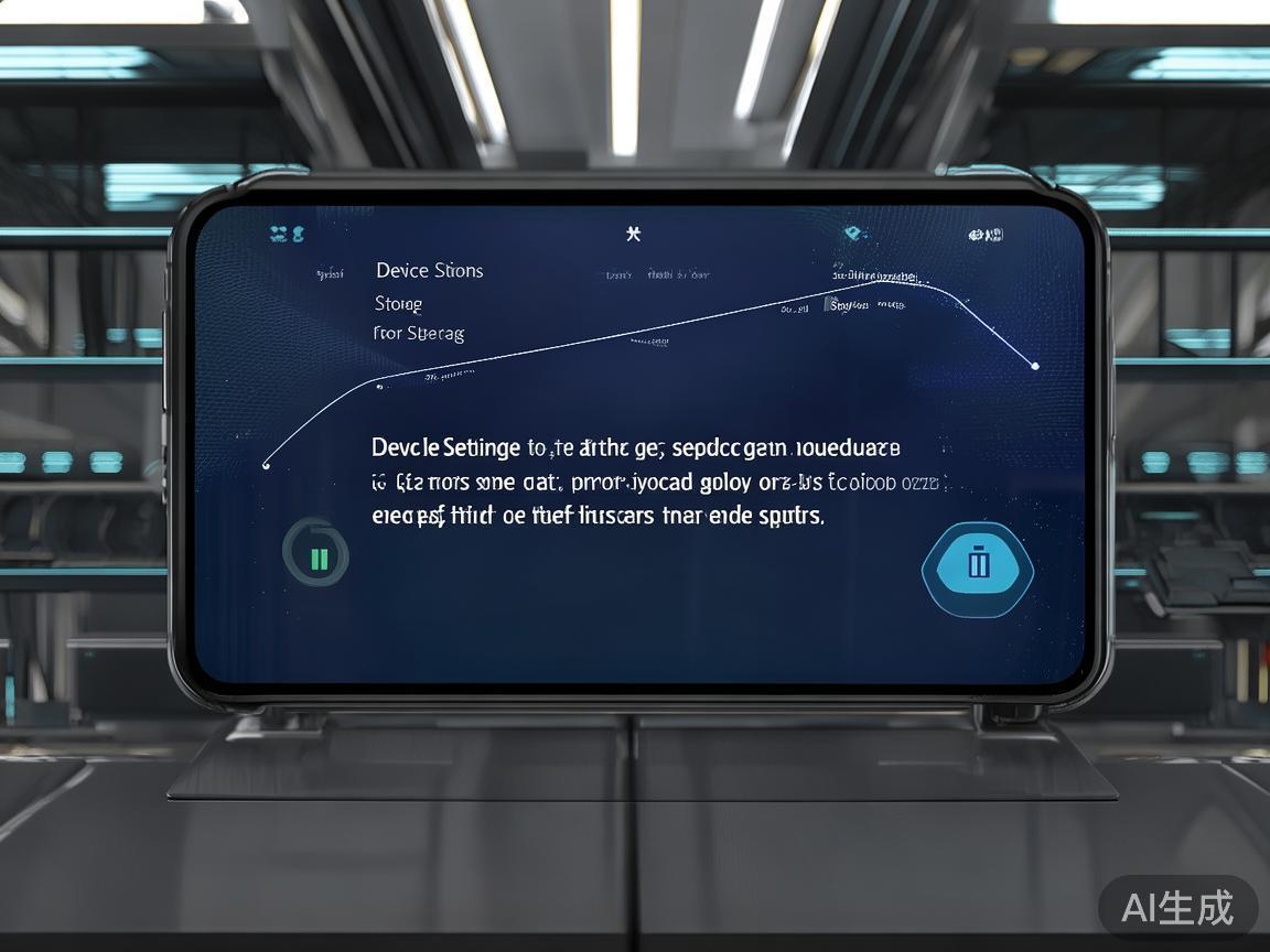 操作：进入设备设置-存储，查看剩余空间。如空间有限